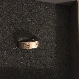 Cartier love ring in white gold size 53